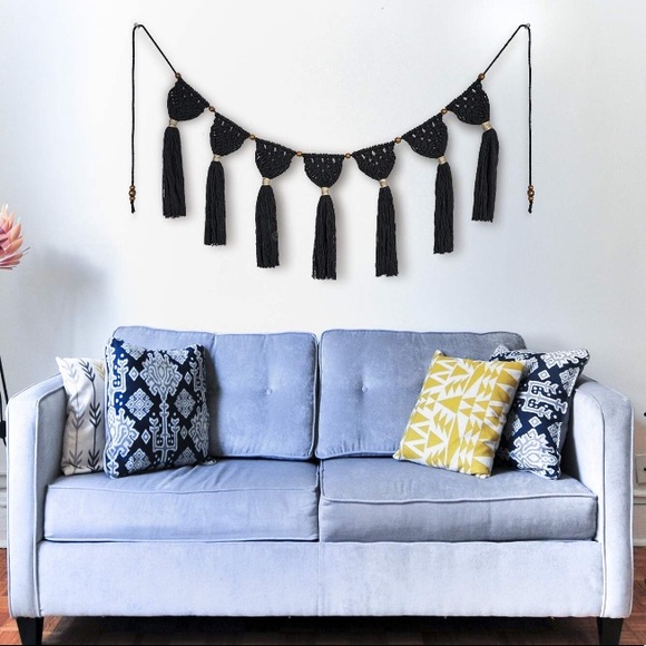 Boho Spooky Halloween Tassel Banner Bunting Decor - Picture 3 of 4